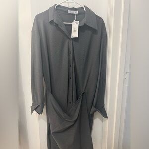 Mango Charcoal Dress Shirt